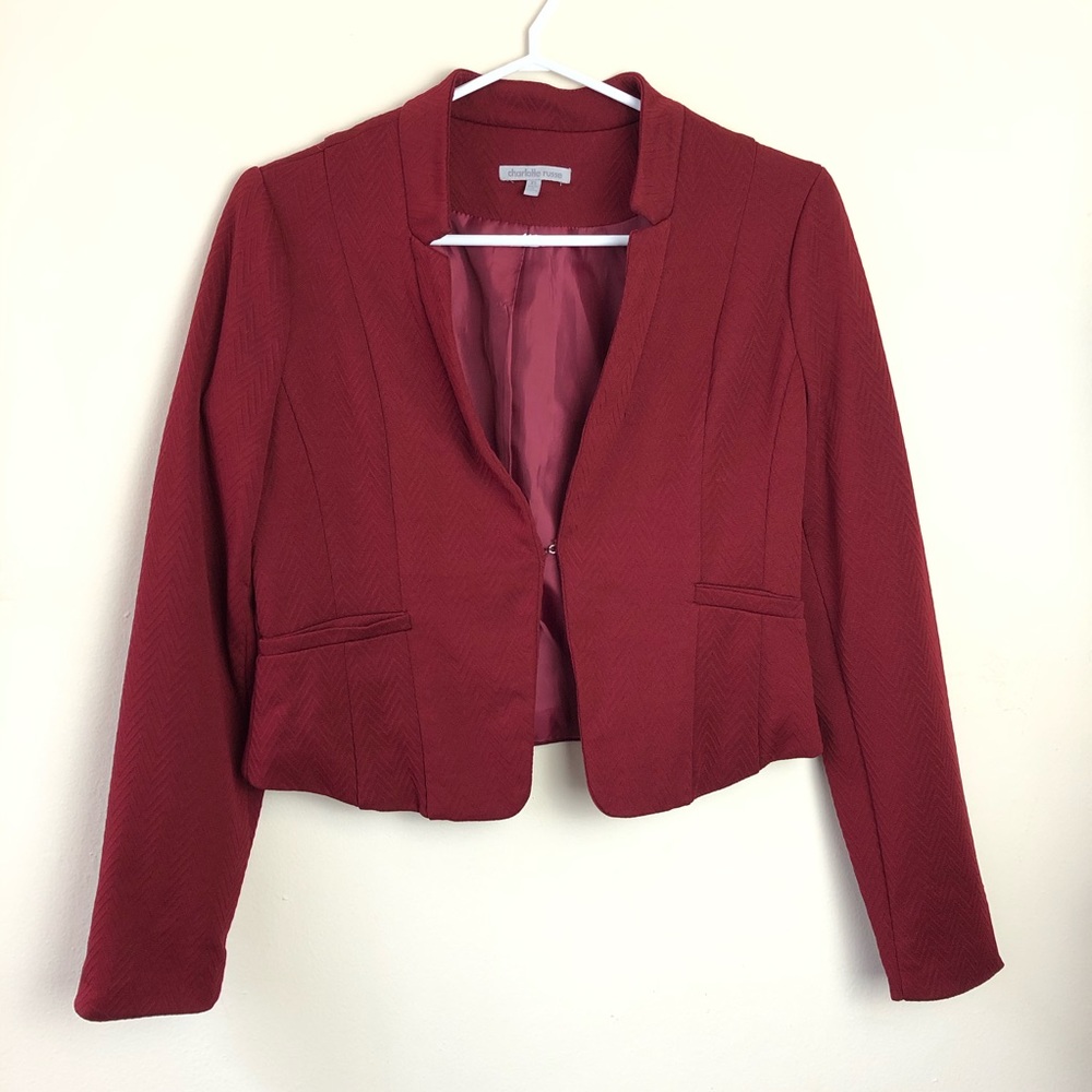 Charlotte Russe Size XS Long Sleeve Crop Blazer